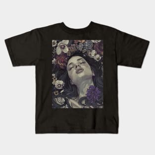 girl with the flowers Kids T-Shirt